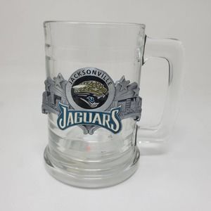 NEW NFL Jacksonville Jaguars Pewter Glass Beer Mug